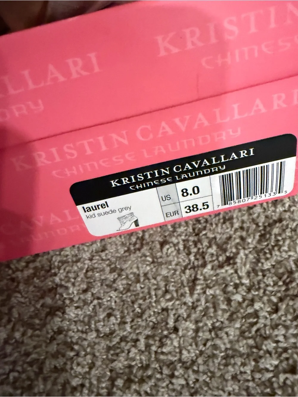 Kristin Cavallari (Chinese Laundry) tan Suede Peep-Toe Booties size 8